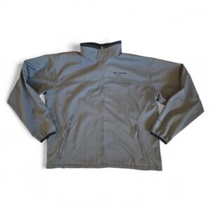 Columbia Men Omni-Shield Gray Softshell Fleece-Lined Jacket Size XL